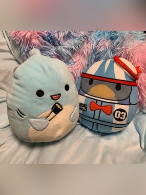 8” Sanrio Tuxedo Sam and Sharon the Shark Squishmallow Bundle